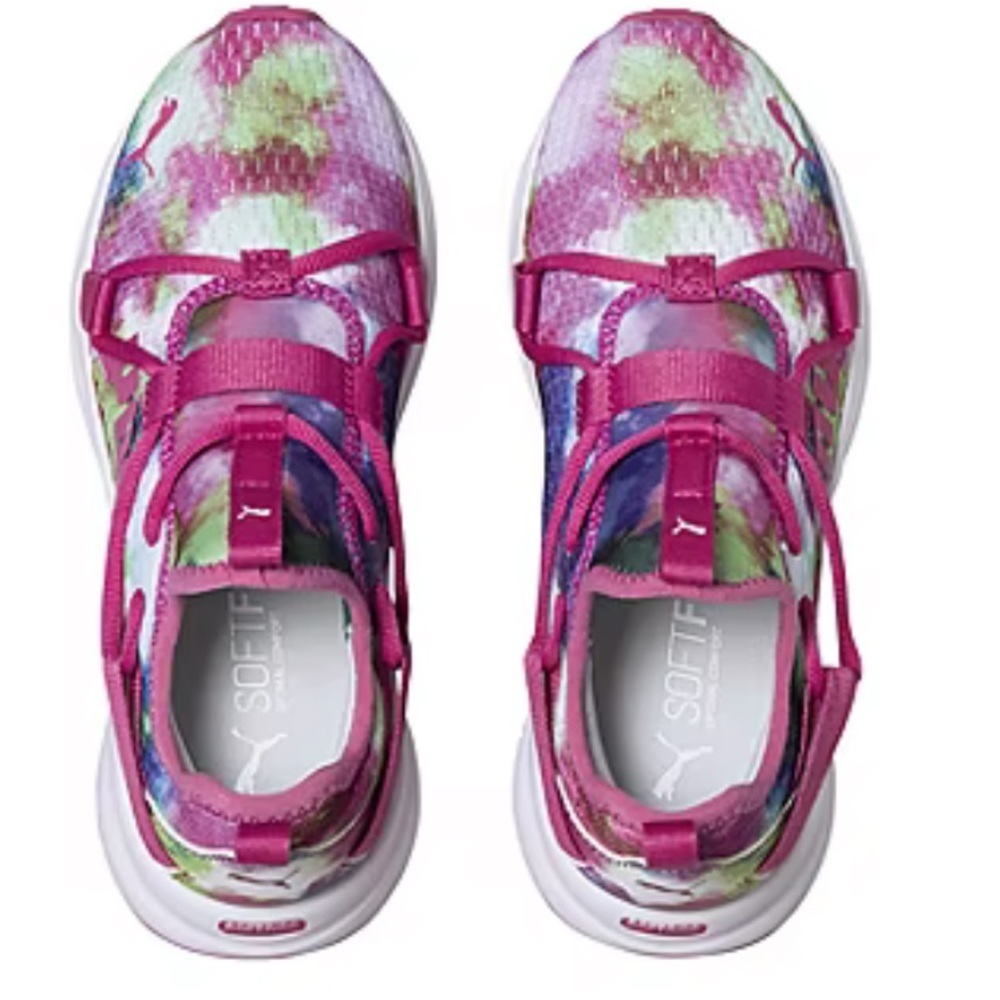 Puma Softride Rift Abstract Colorful Print Big Girls Running Shoes Size 6 - Picture 2 of 7